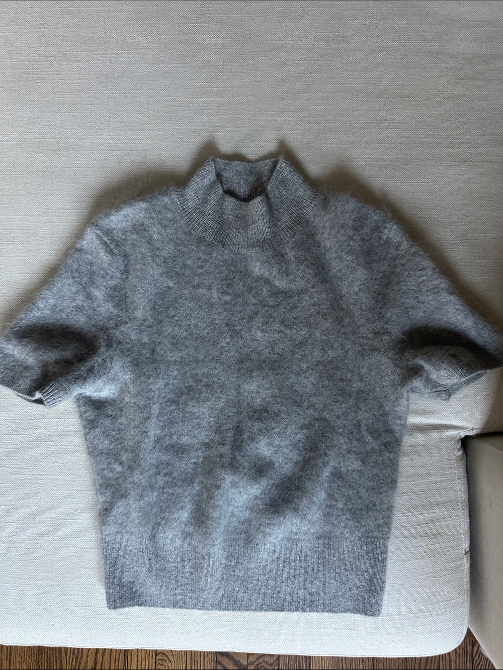 Henne Grey Short-Sleeve Sweater